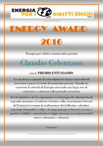 ENERGY AWARD Claudio